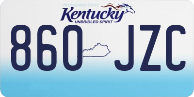 KY license plate 860JZC