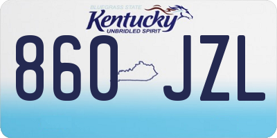 KY license plate 860JZL