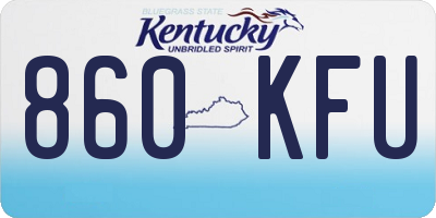 KY license plate 860KFU