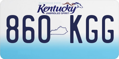 KY license plate 860KGG