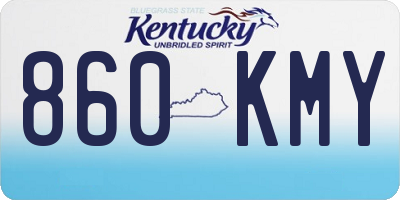 KY license plate 860KMY