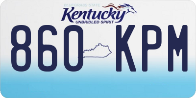 KY license plate 860KPM