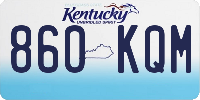 KY license plate 860KQM