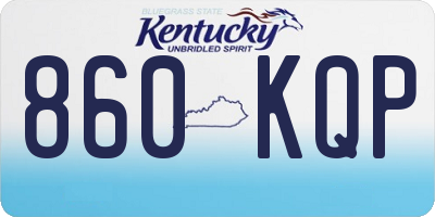 KY license plate 860KQP