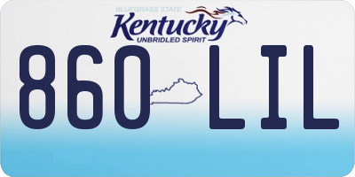 KY license plate 860LIL