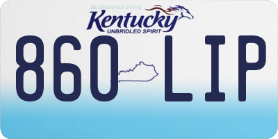 KY license plate 860LIP