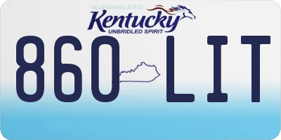 KY license plate 860LIT
