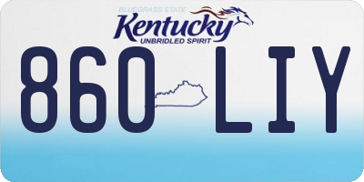 KY license plate 860LIY