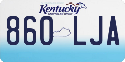 KY license plate 860LJA