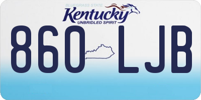 KY license plate 860LJB
