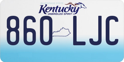 KY license plate 860LJC