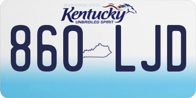 KY license plate 860LJD