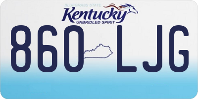 KY license plate 860LJG
