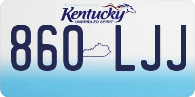 KY license plate 860LJJ