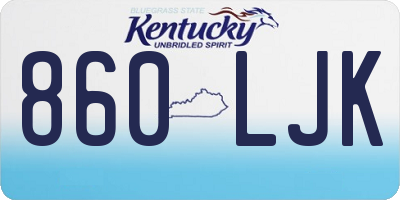KY license plate 860LJK