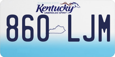 KY license plate 860LJM