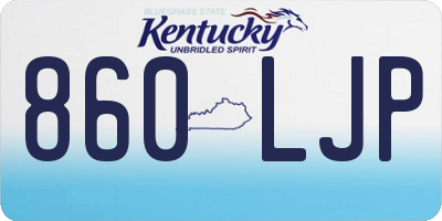 KY license plate 860LJP
