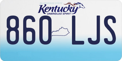 KY license plate 860LJS