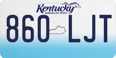 KY license plate 860LJT
