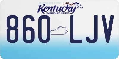KY license plate 860LJV
