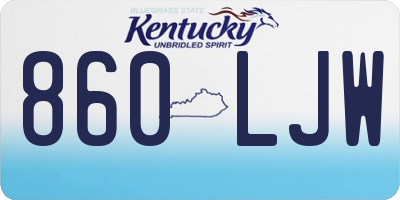 KY license plate 860LJW