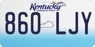 KY license plate 860LJY