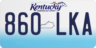 KY license plate 860LKA