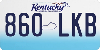KY license plate 860LKB