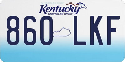 KY license plate 860LKF