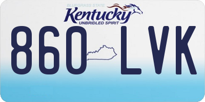 KY license plate 860LVK