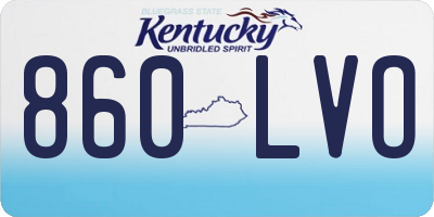 KY license plate 860LVO