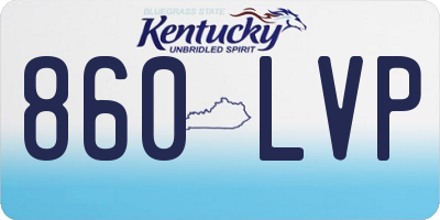 KY license plate 860LVP