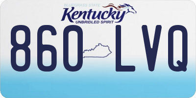 KY license plate 860LVQ
