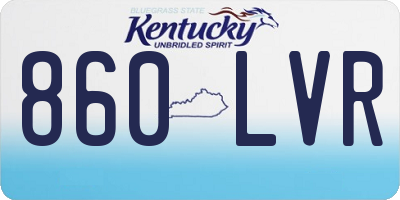 KY license plate 860LVR