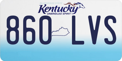 KY license plate 860LVS