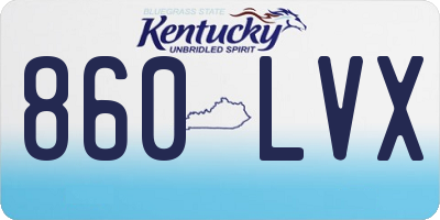 KY license plate 860LVX