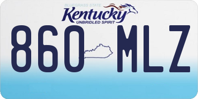 KY license plate 860MLZ