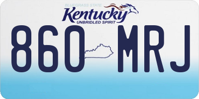 KY license plate 860MRJ