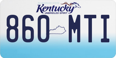 KY license plate 860MTI