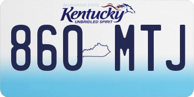 KY license plate 860MTJ