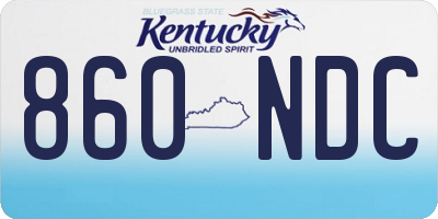 KY license plate 860NDC