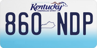 KY license plate 860NDP