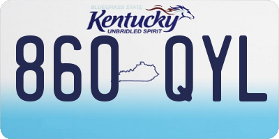 KY license plate 860QYL