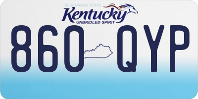 KY license plate 860QYP