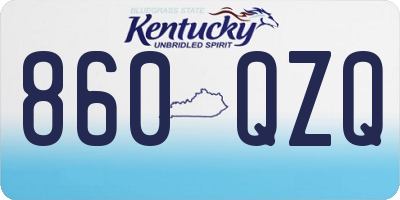 KY license plate 860QZQ