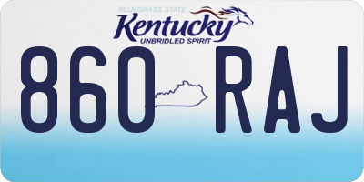 KY license plate 860RAJ