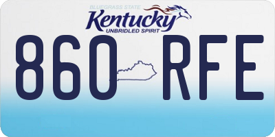 KY license plate 860RFE