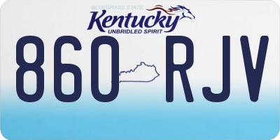 KY license plate 860RJV