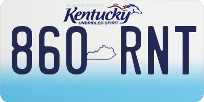 KY license plate 860RNT