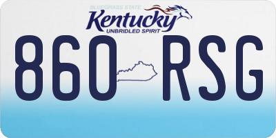 KY license plate 860RSG